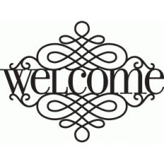 fancy welcome sign
