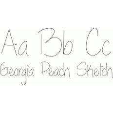 georgia peach sketch font