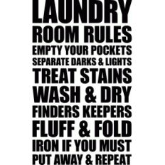 laundry room rules