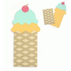 scooped ice cream cone gift card envelope