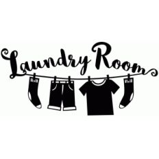 laundry room one line vinyl decor