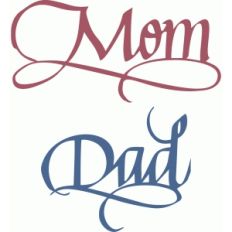 mom dad calligraphy