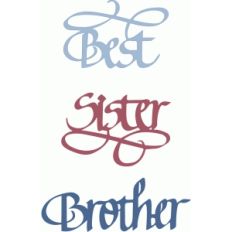 best sister &amp; brother calligraphy