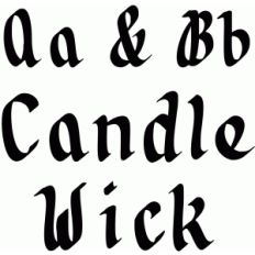candle wick font