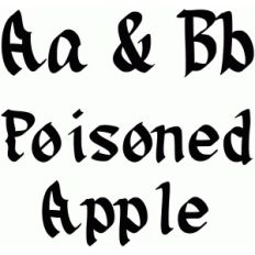 poisoned apple font