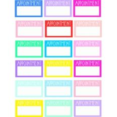 appointment box planner stickers