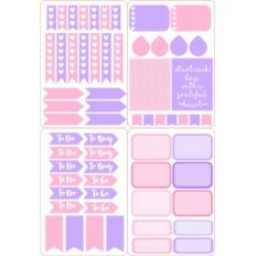 pink & purple planner sticker set