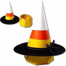 candy corn witch hat basket