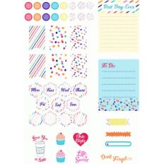 confetti cake planner stickers