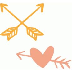 hand drawn arrows and heart