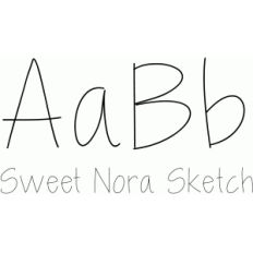 sweet nora sketch font