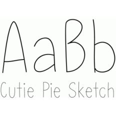 cutie pie sketch font