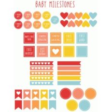 baby milestone planner stickers