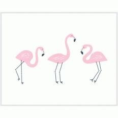 modern flamingo print &amp; frame